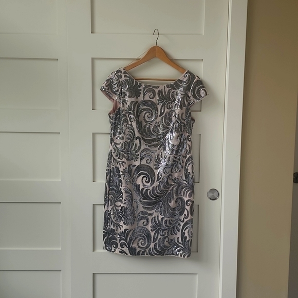 Adriana Papell Sequin Cocktail Dress - Picture 3 of 6